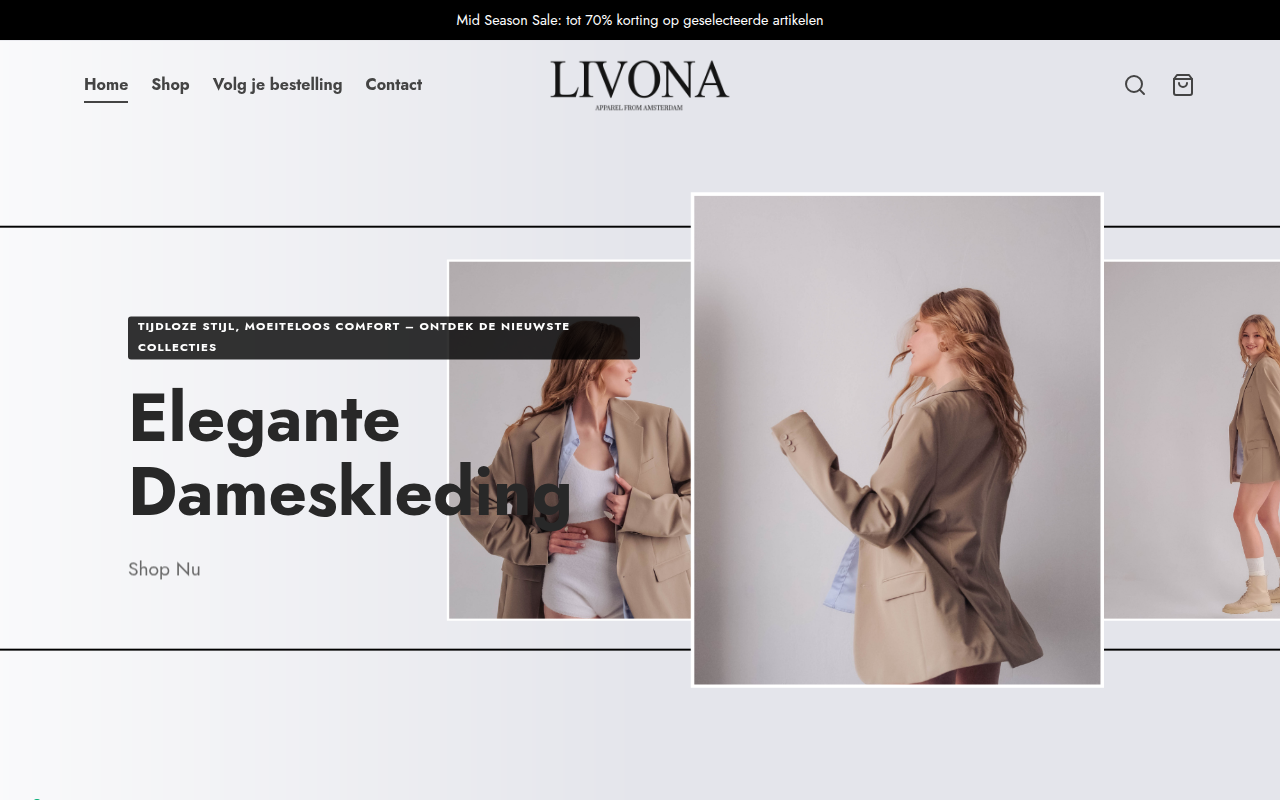 Screenshot van livona.nl