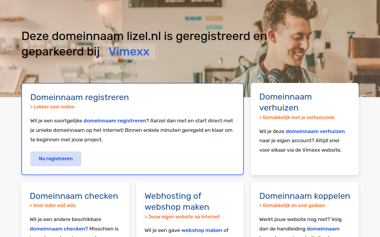 Screenshot van lizel.nl
