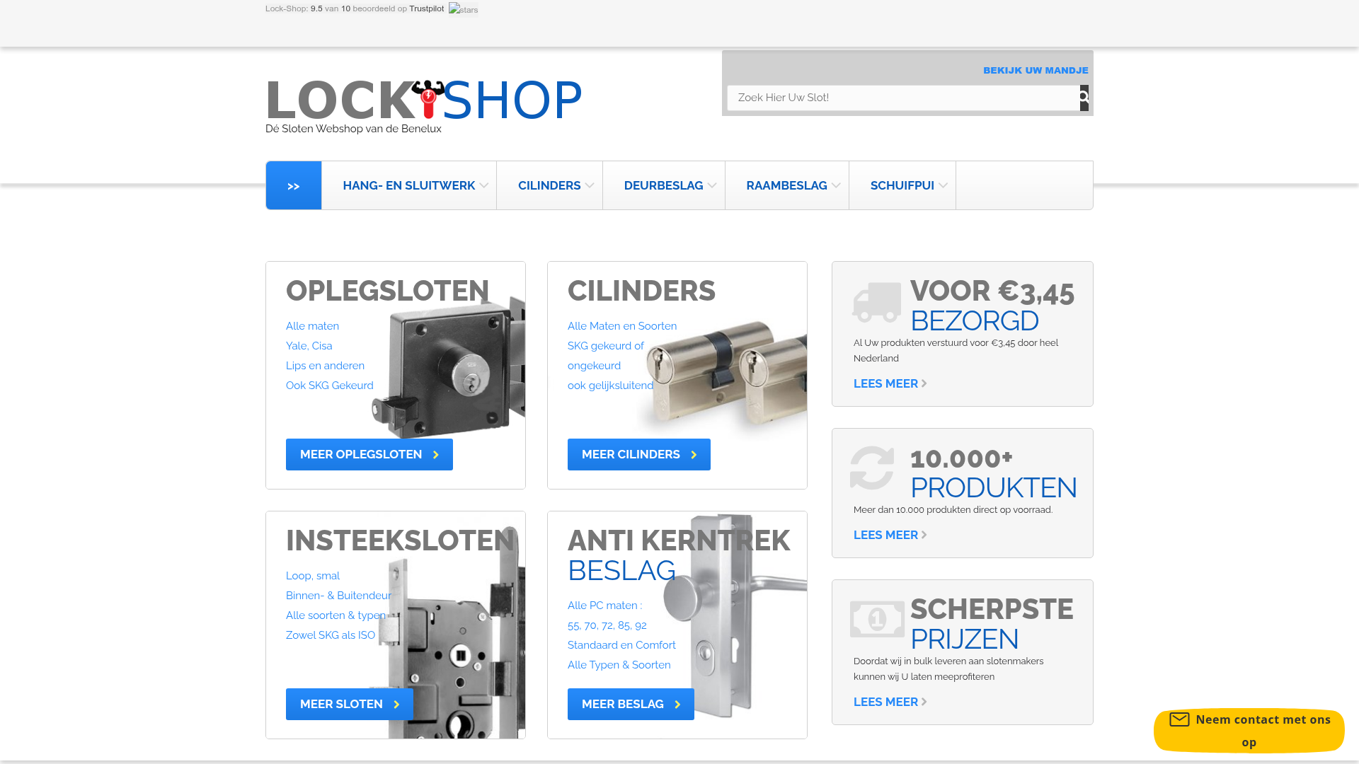 Screenshot van lock-shop.nl