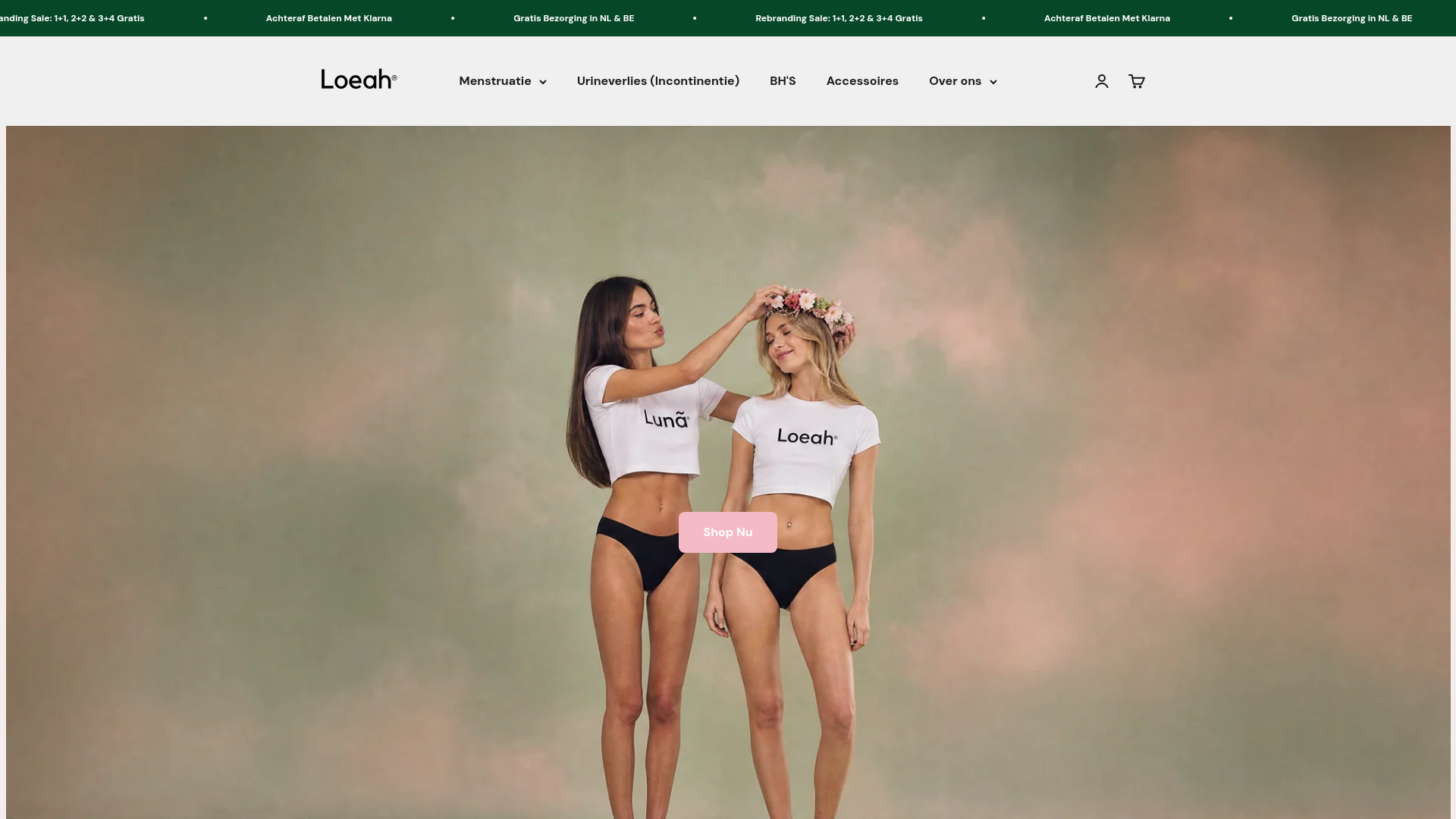 Screenshot van loeah.nl