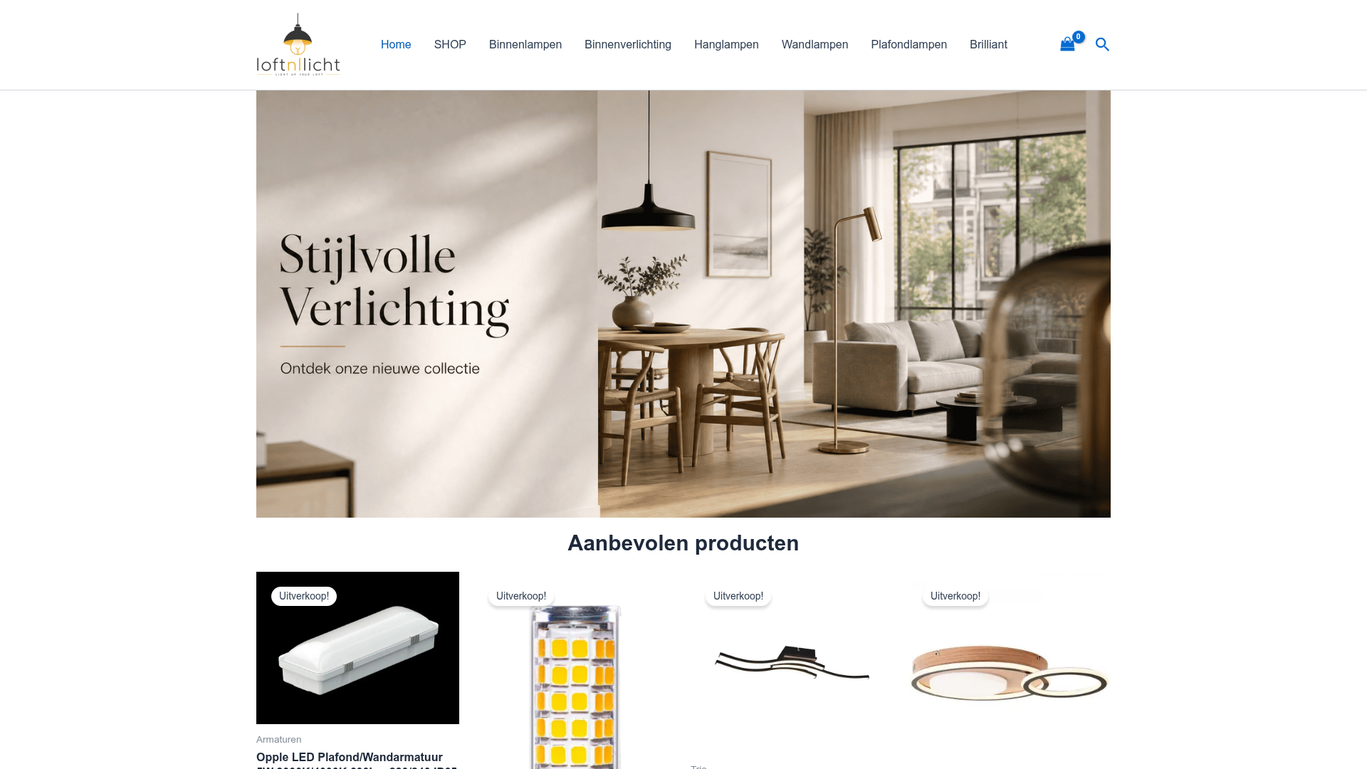 Screenshot van loftnllicht.com