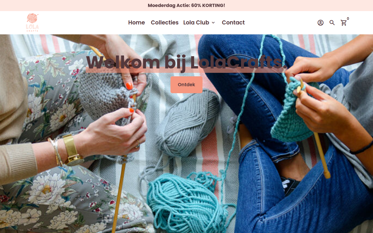 Screenshot van lolacrafts.com