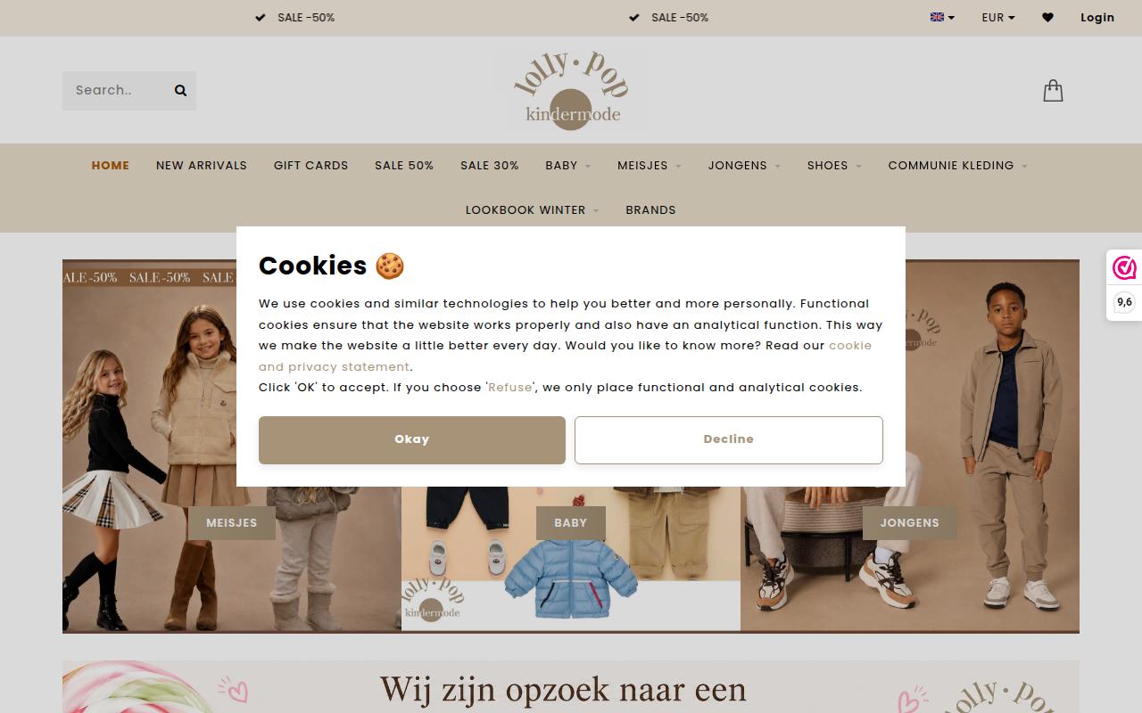 Screenshot van lollypop.nl