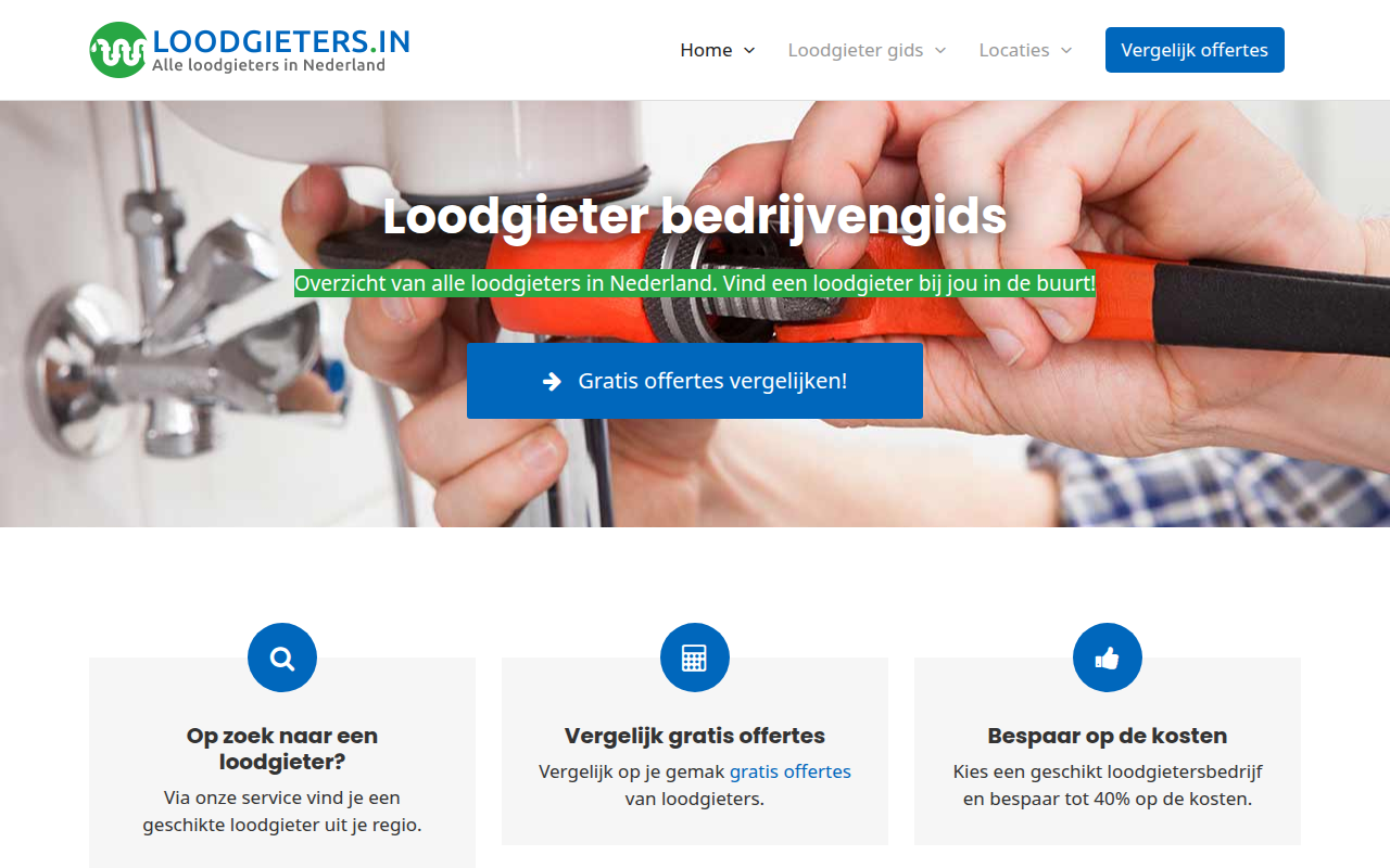 Screenshot van Loodgieters