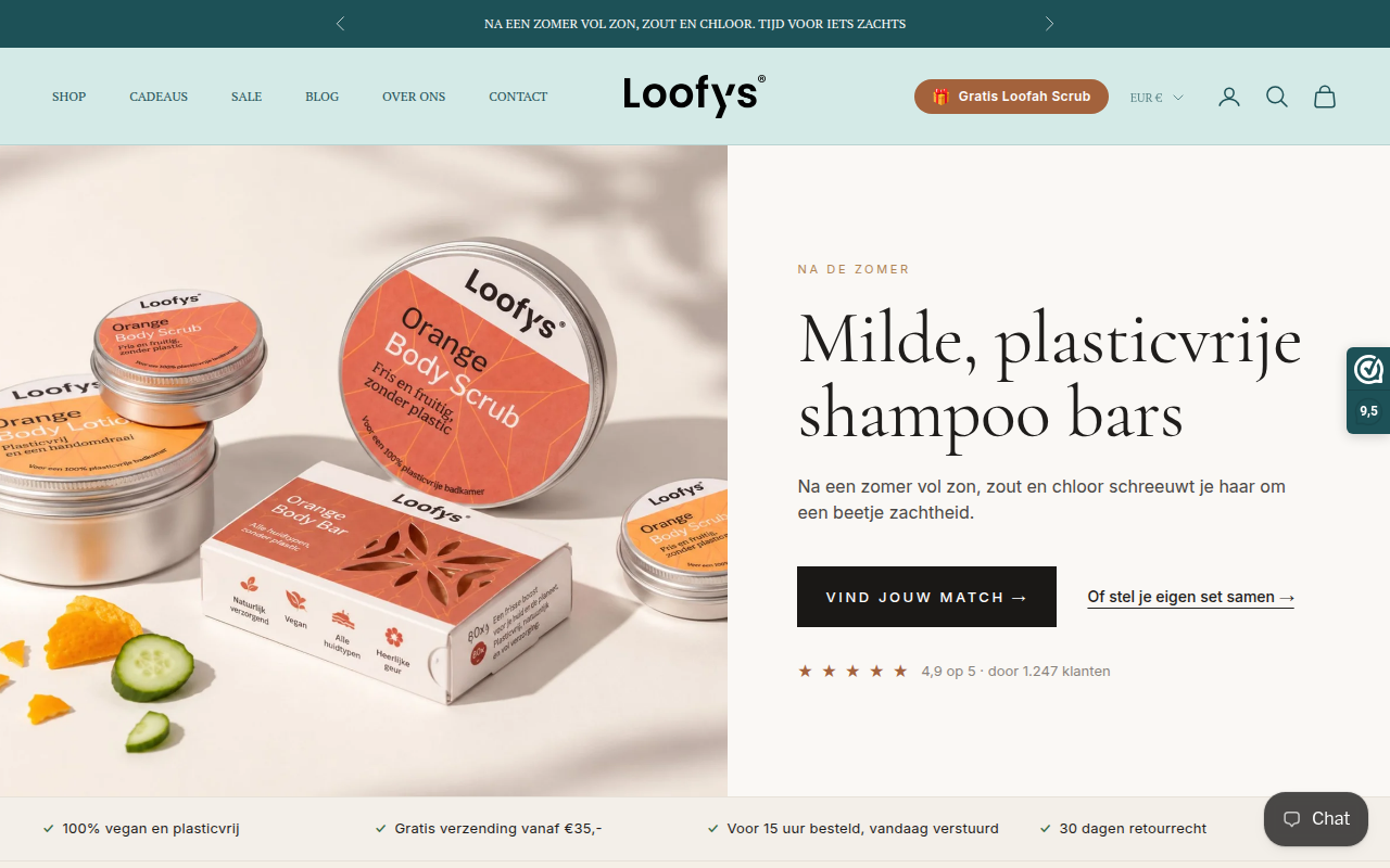 Screenshot van loofys.nl