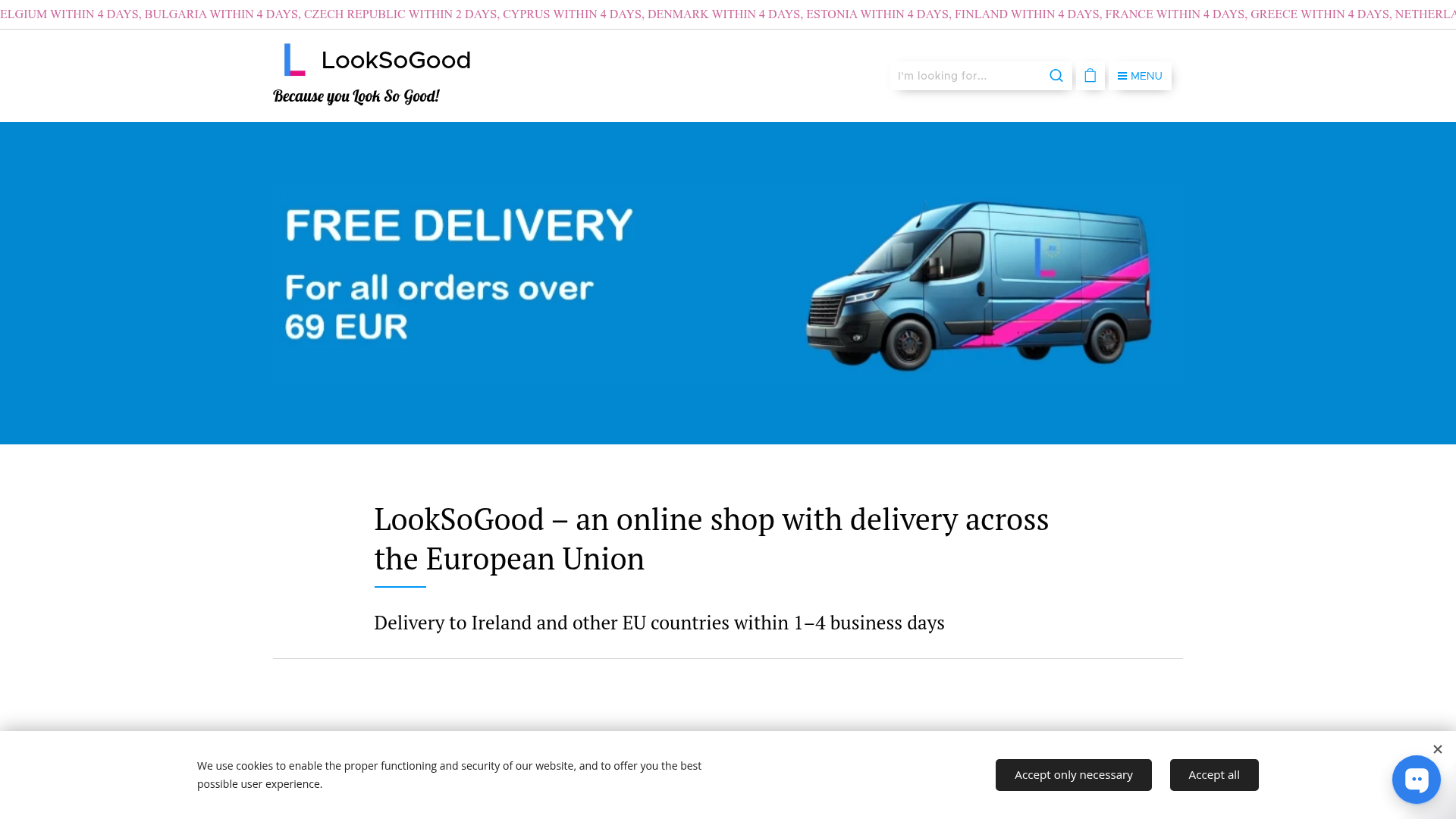 Screenshot van looksogood.eu