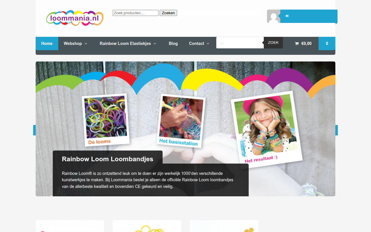 Screenshot van loommania.nl