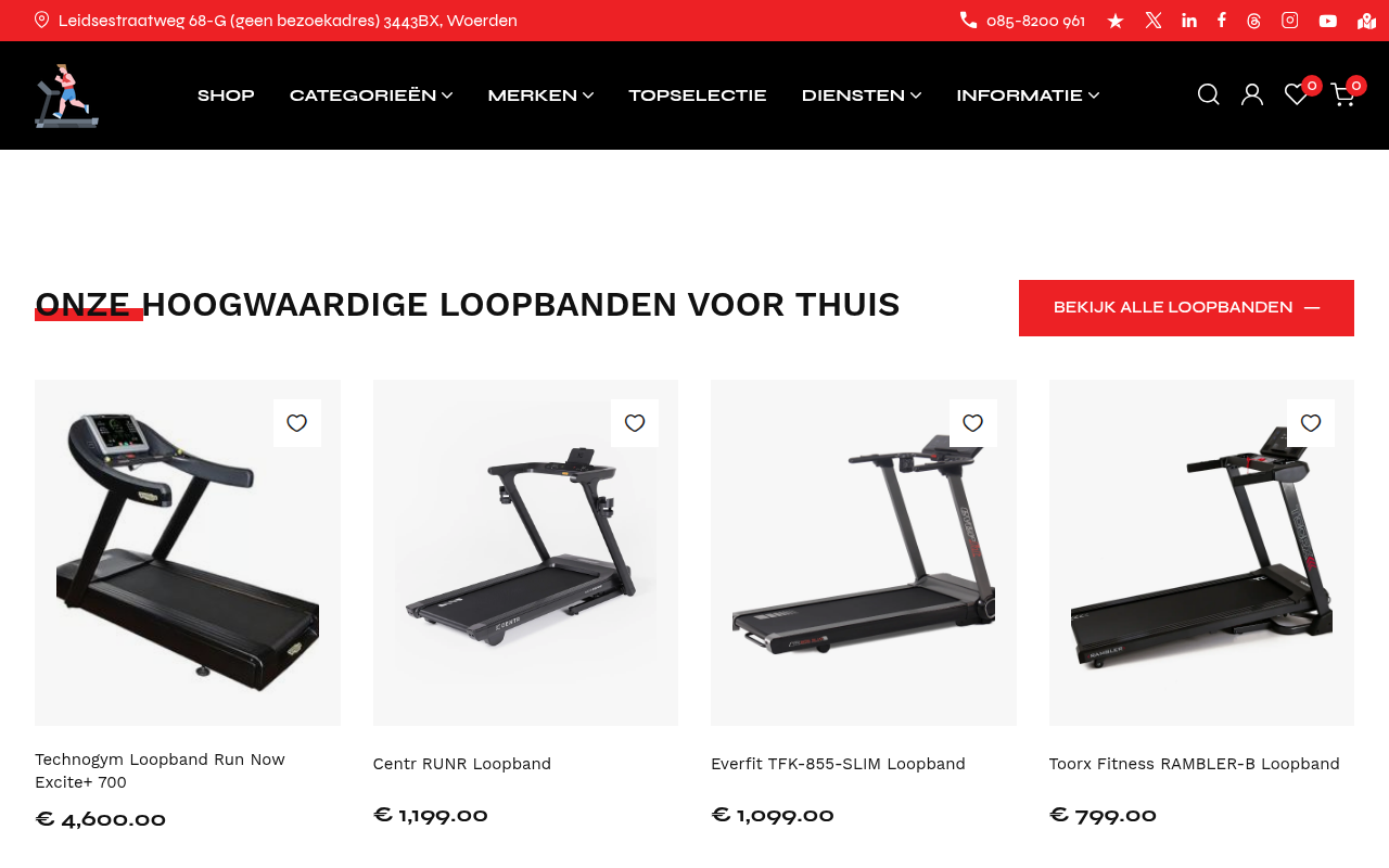 Screenshot van loopbandvoorthuis.com