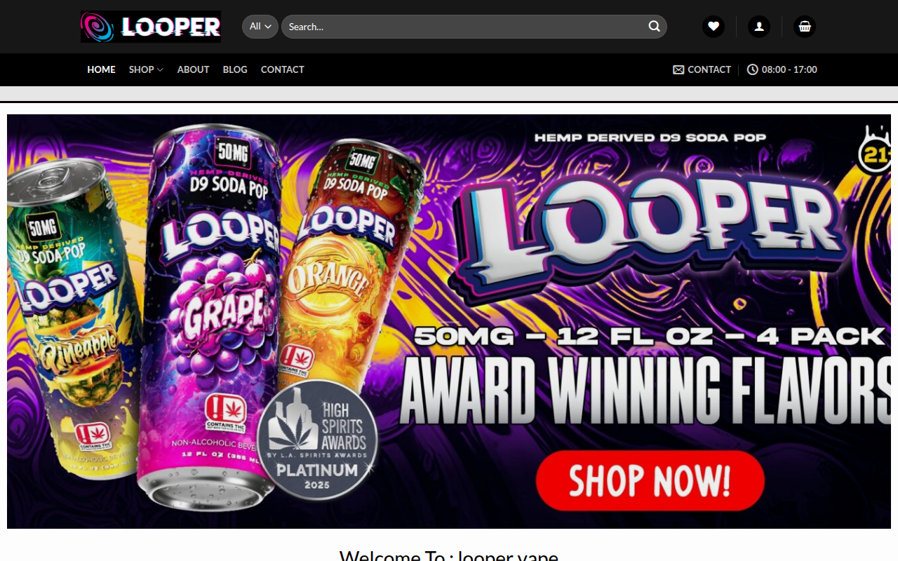 Screenshot van loopervape.com