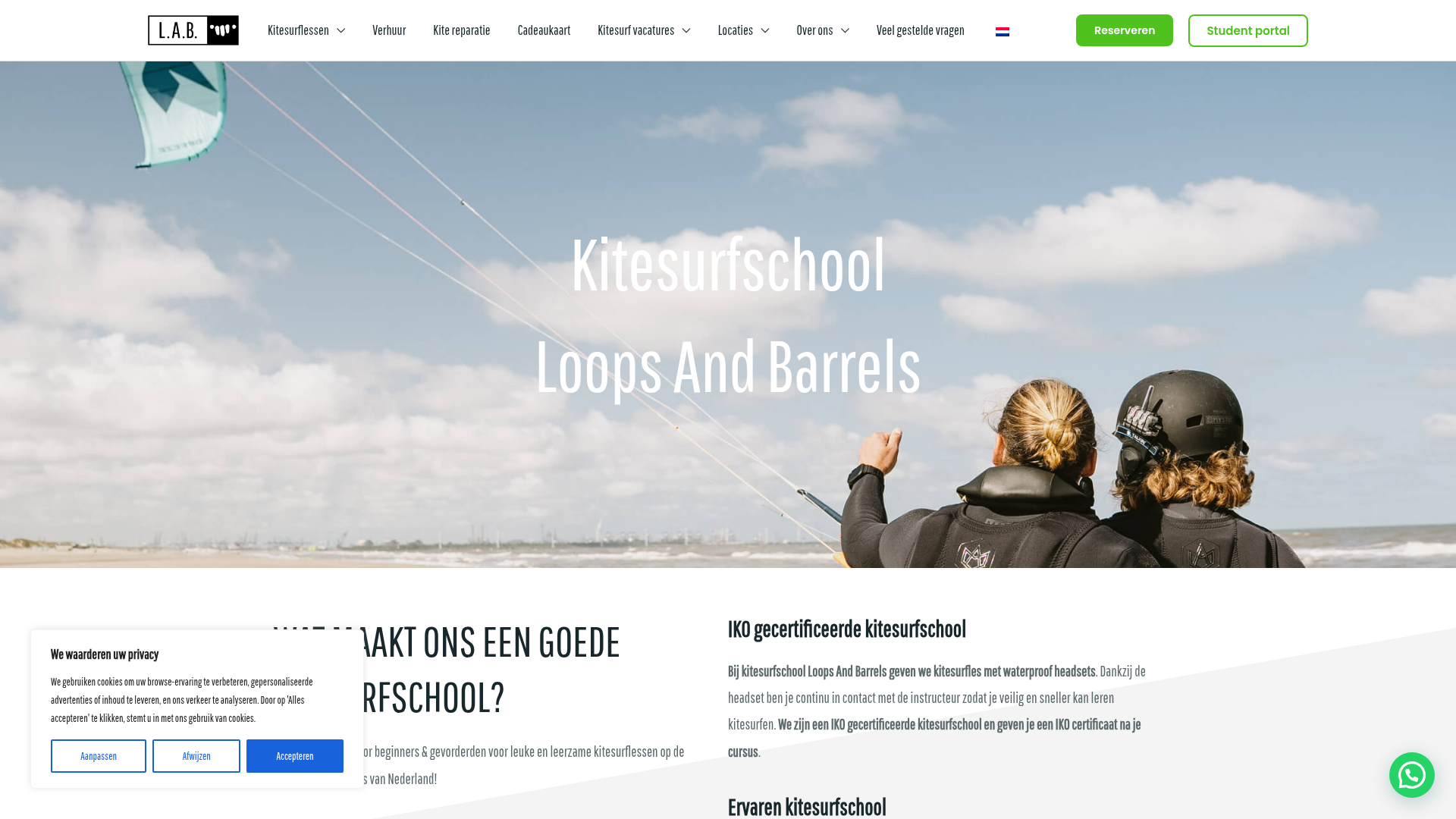 Screenshot van loopsandbarrels.nl