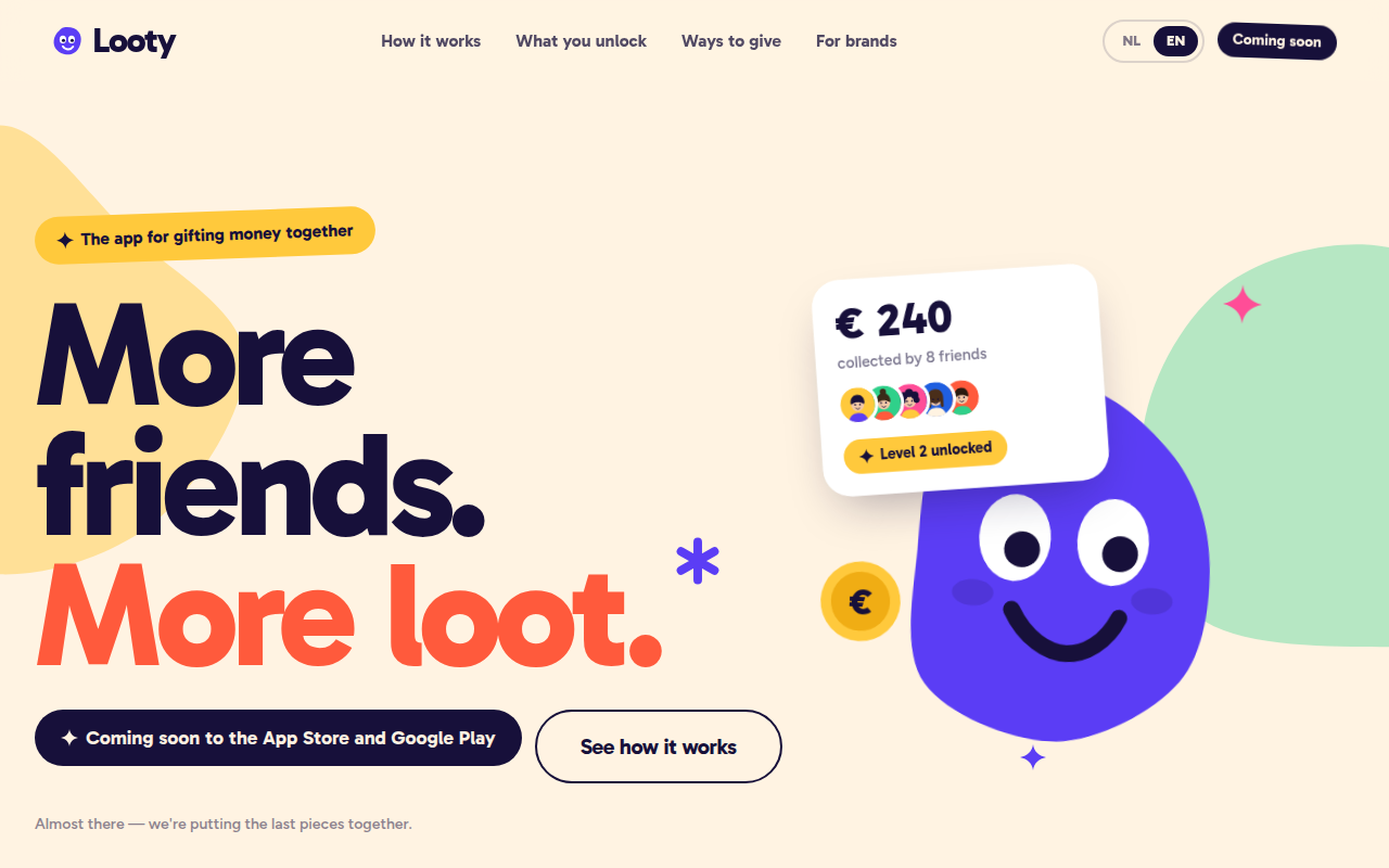 Screenshot van looty.nl