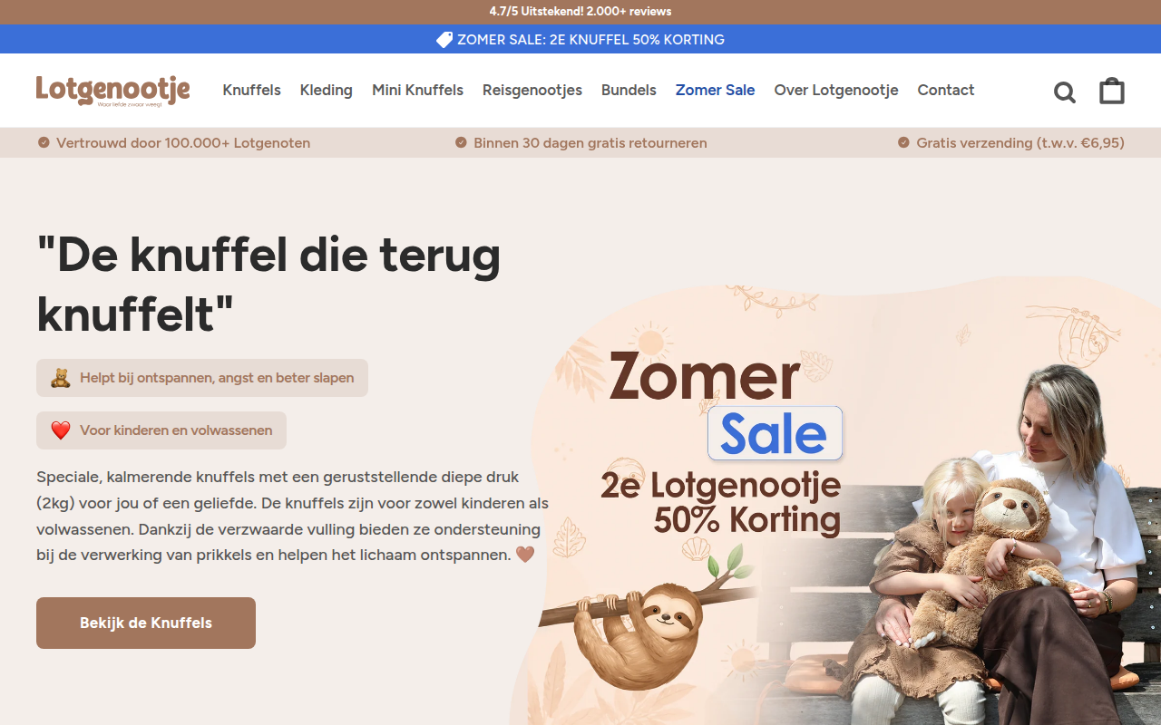 Screenshot van lotgenootje.com