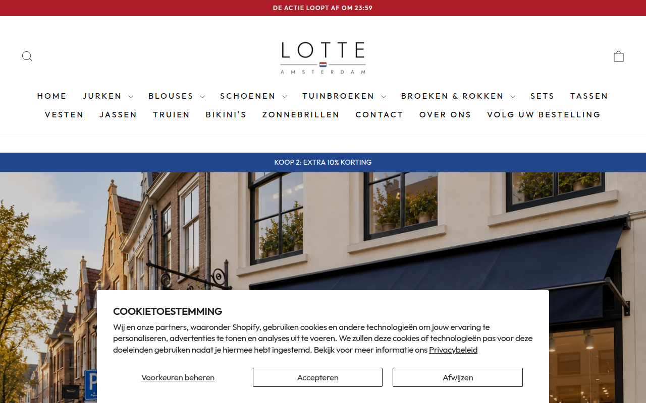 Screenshot van lotte-amsterdam.nl