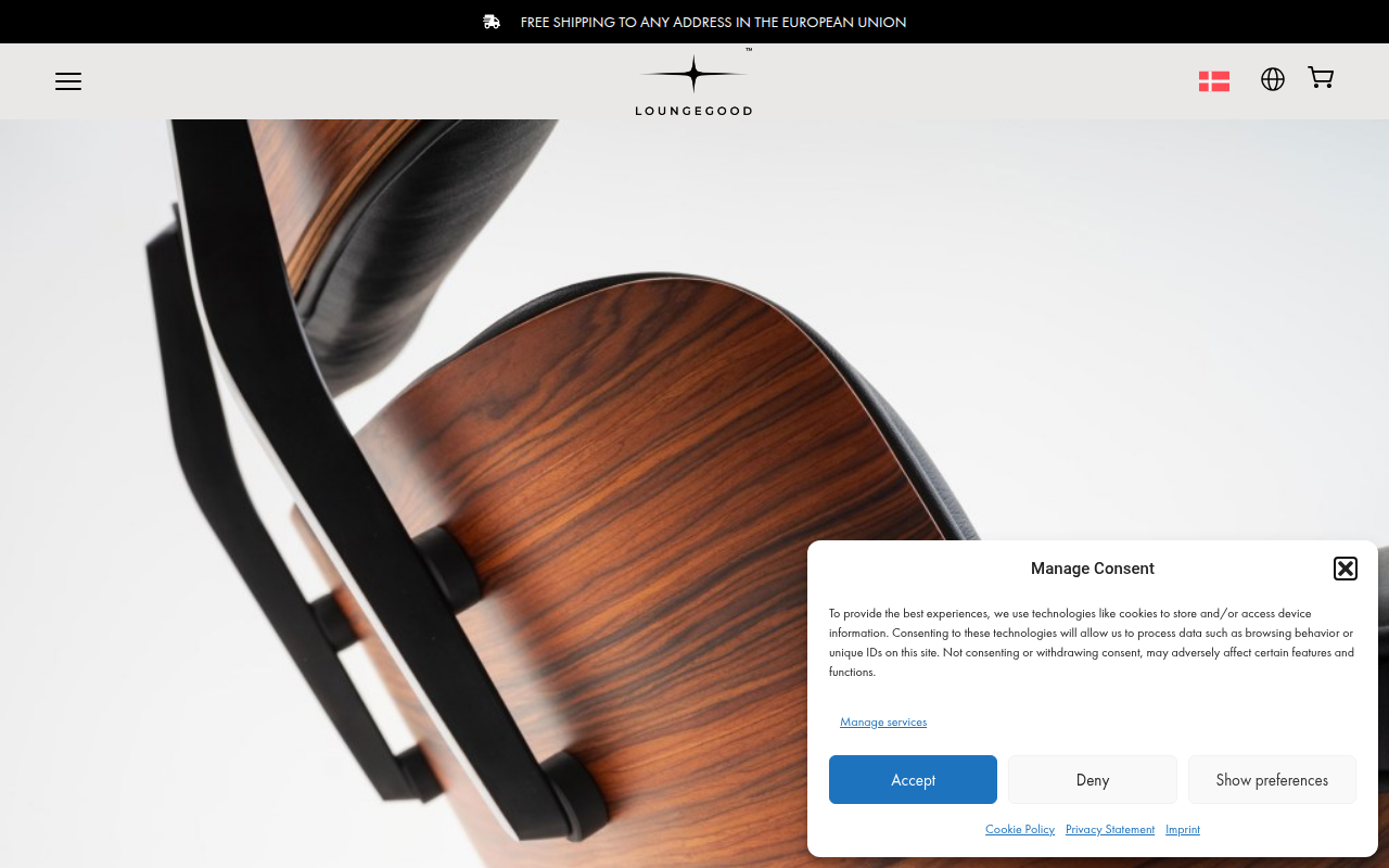 Screenshot van loungegood.com