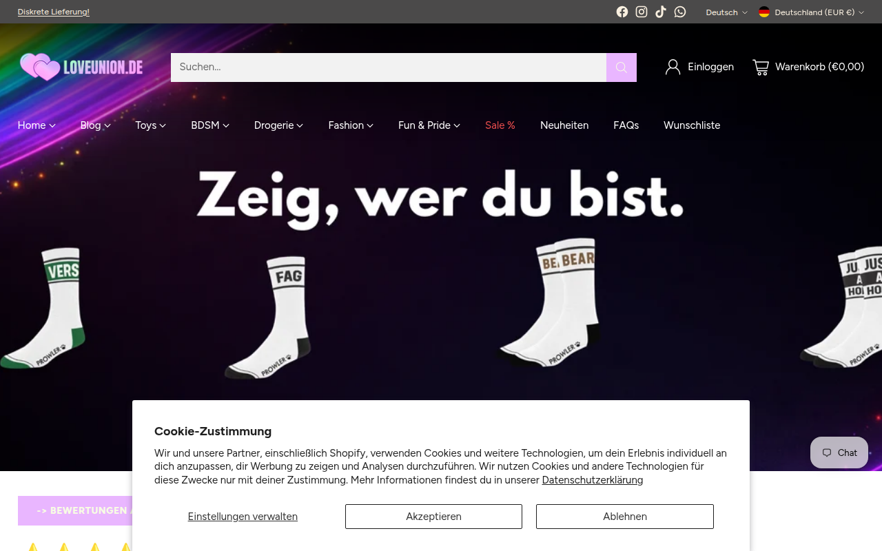 Screenshot van love-union.de