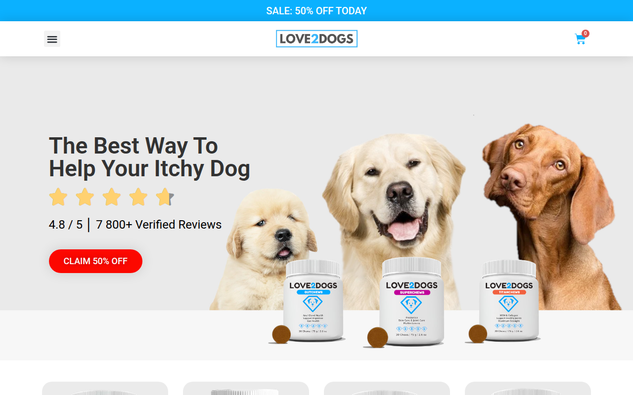 Screenshot van love2dogs.de