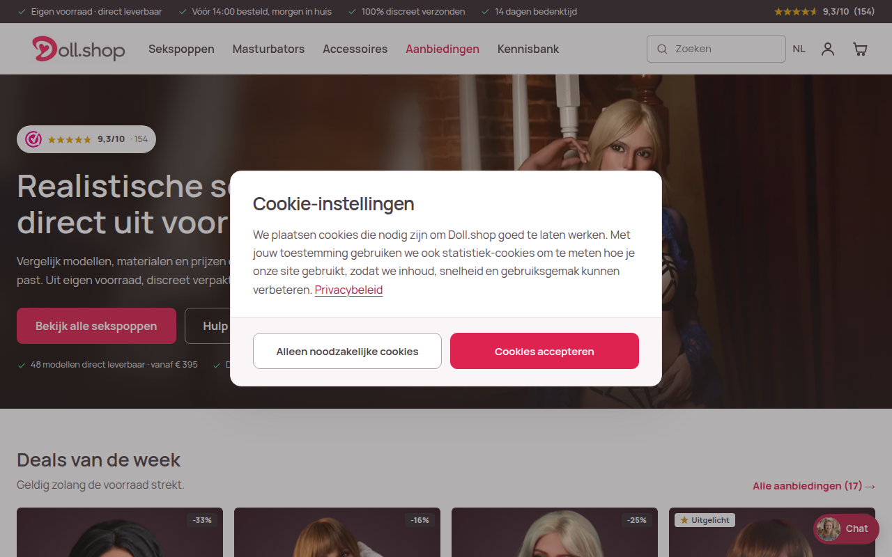 Screenshot van loveish.nl