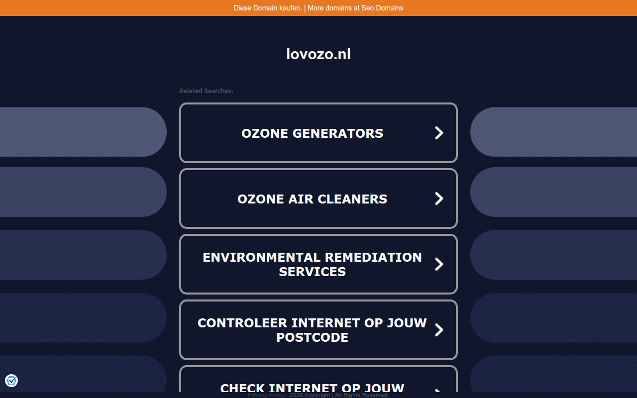 Screenshot van lovozo.nl