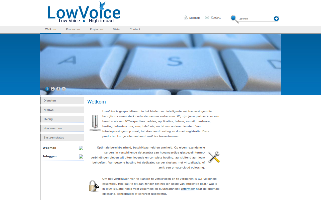 Screenshot van lowvoice.nl
