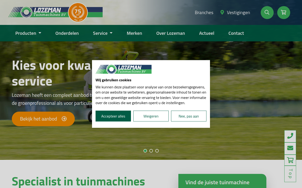 Screenshot van lozeman.nl