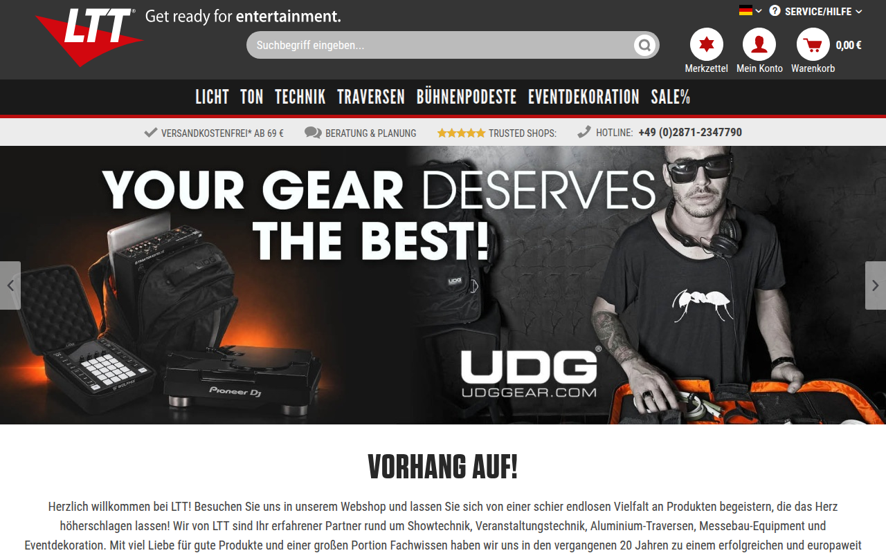 Screenshot van ltt-versand.de