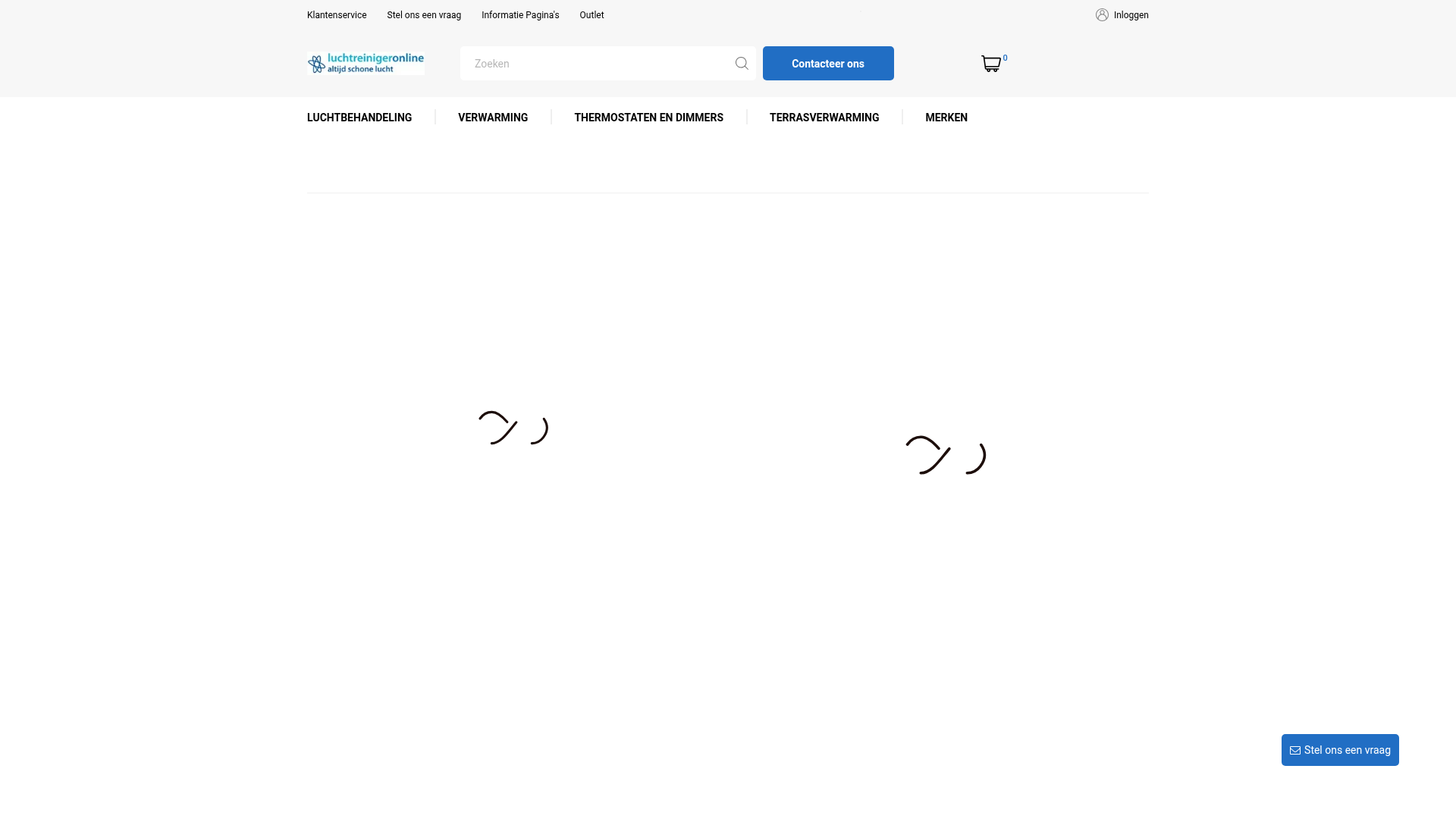 Screenshot van luchtreinigeronline.nl