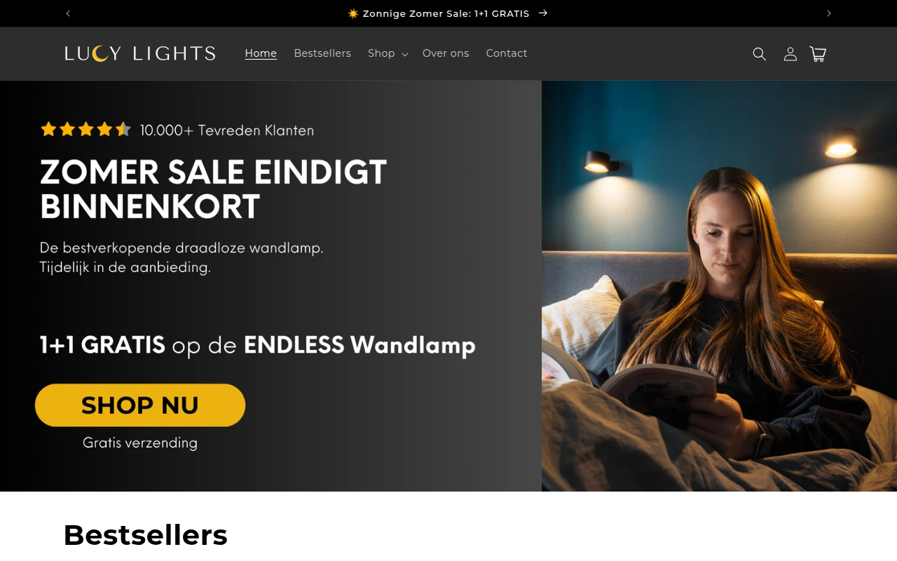 Screenshot van lucylights.nl