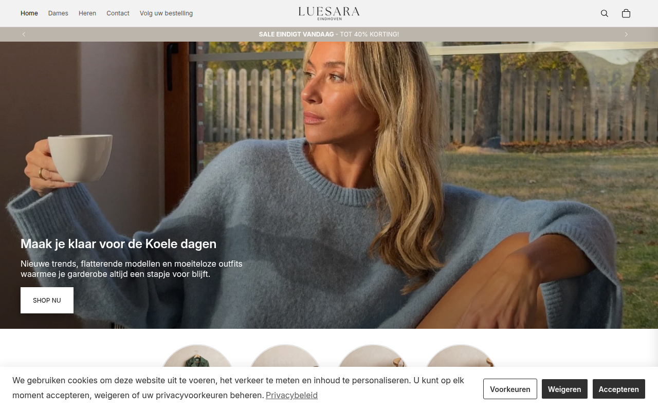 Screenshot van luesara.com