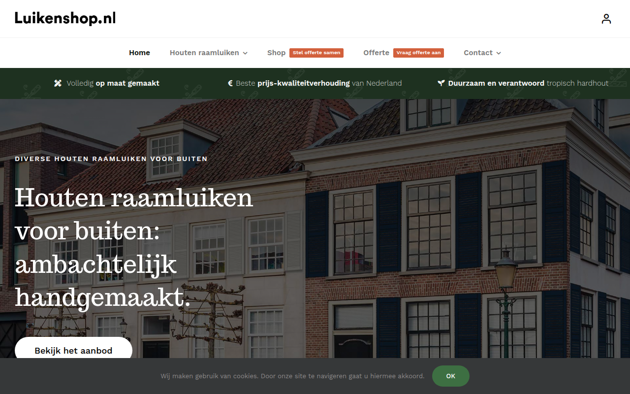 Screenshot van luikenshop.nl