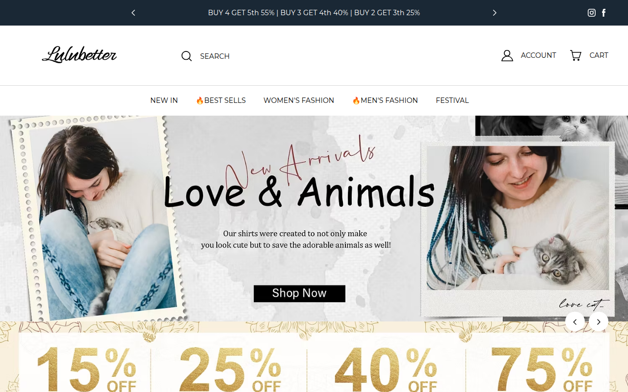 Screenshot van lulubetter.com