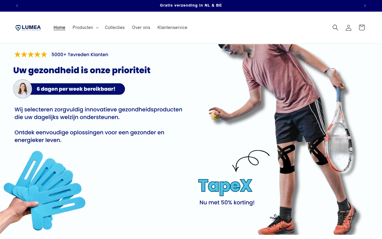 Screenshot van lumea-amsterdam.nl