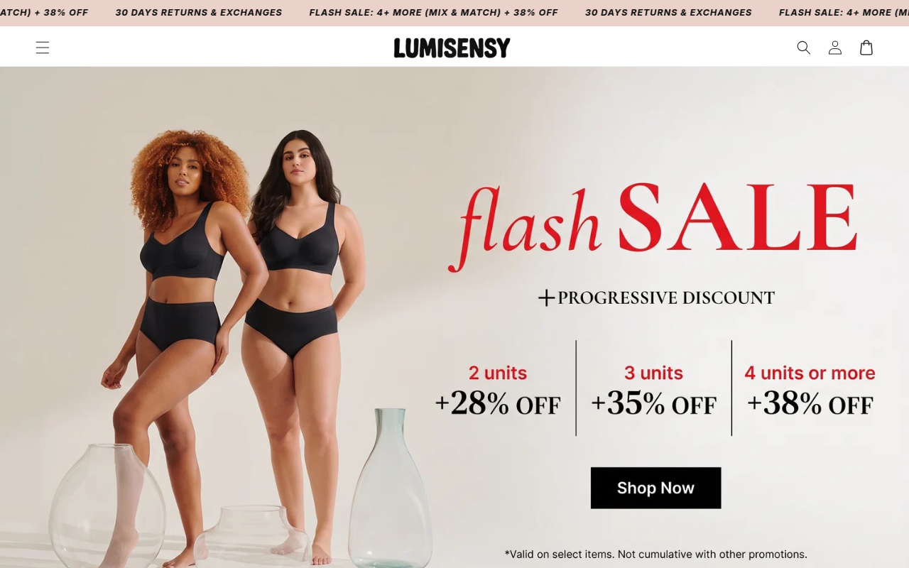 Screenshot van lumisensy.com
