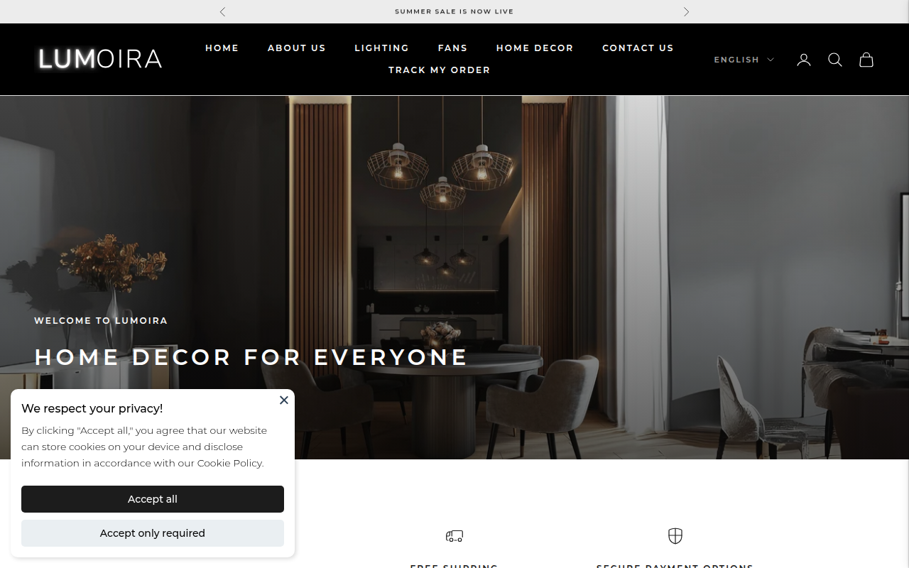 Screenshot van lumoira.co