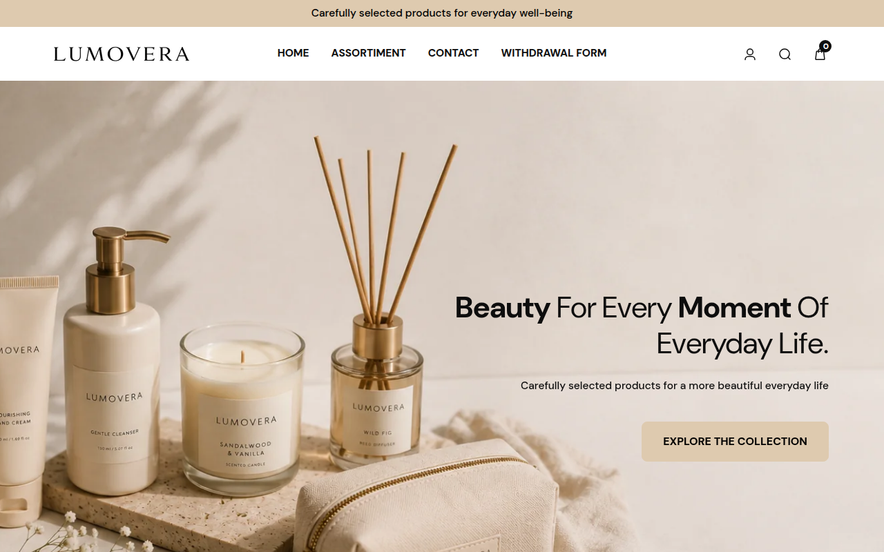 Screenshot van lumovera.com
