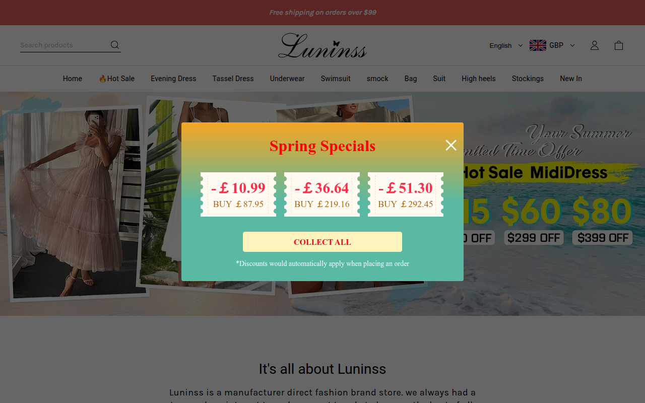 Screenshot van luninss.com
