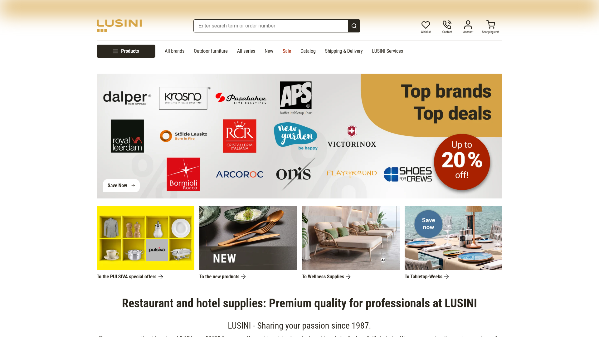 Screenshot van lusini.com