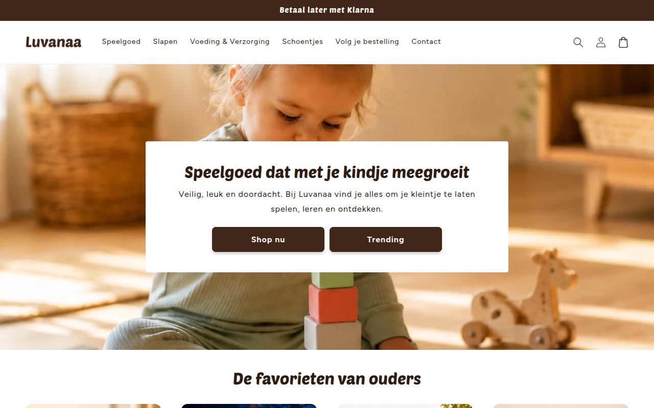Screenshot van luvanaa.com