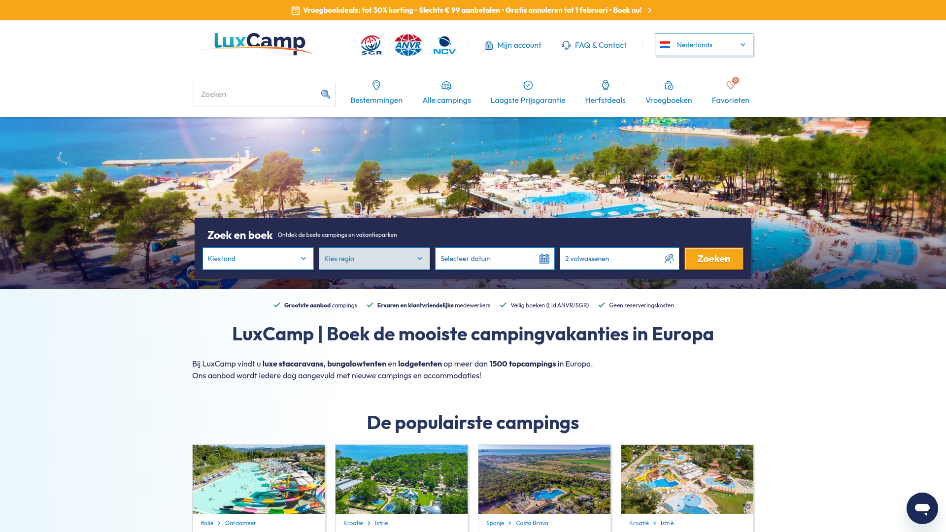 Screenshot van lux-camp.nl
