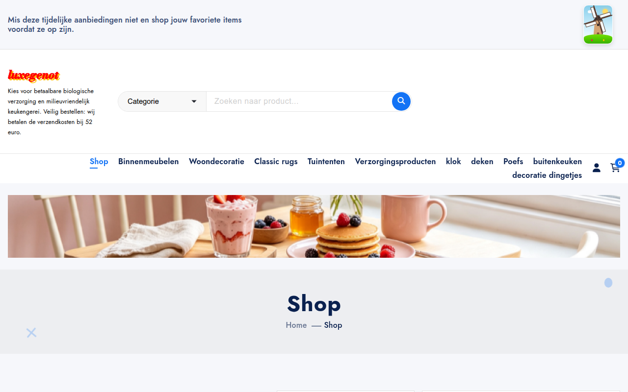 Screenshot van luxegenot.com