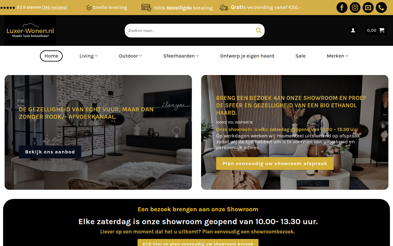 Screenshot van luxer-wonen.nl