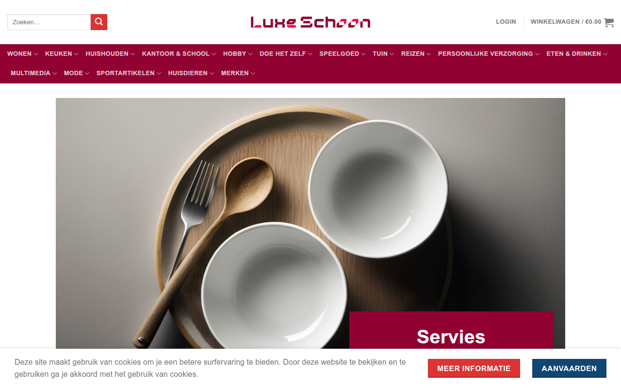 Screenshot van luxeschoon.com