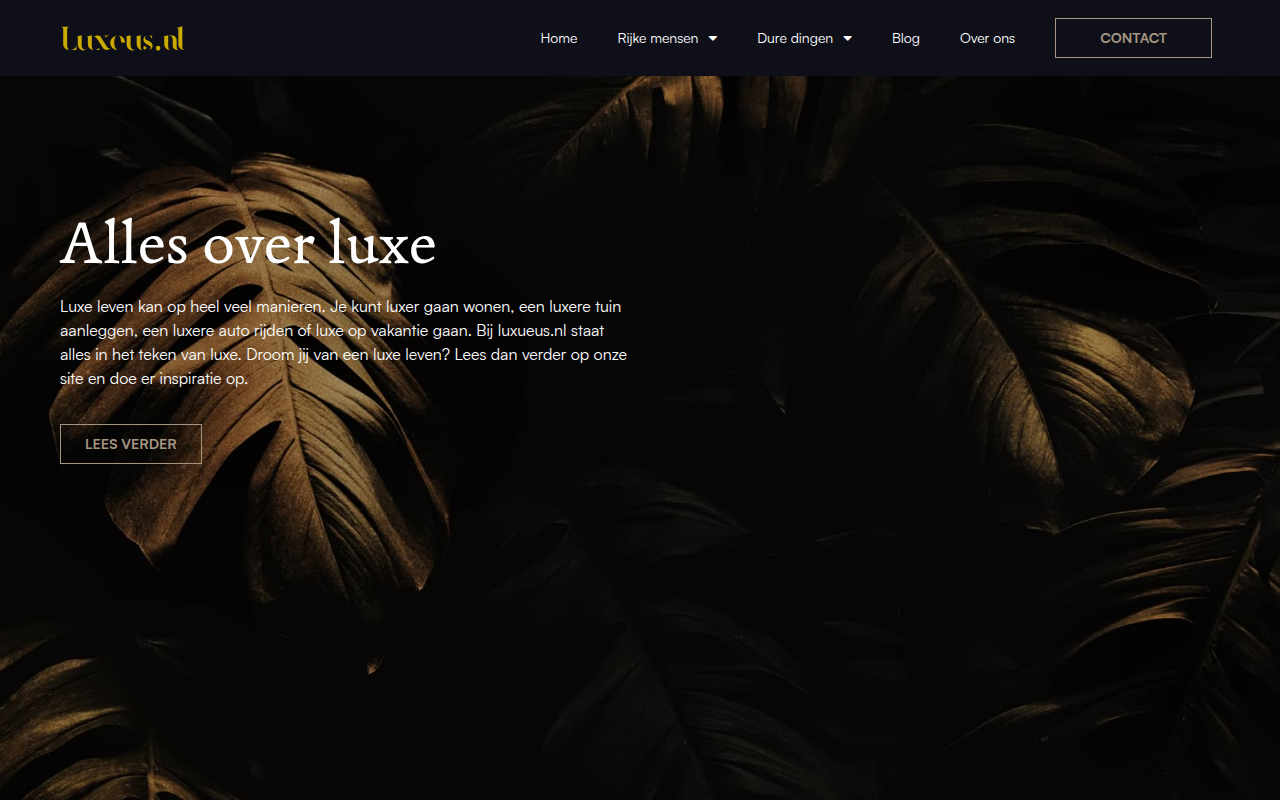 Screenshot van luxueus.nl