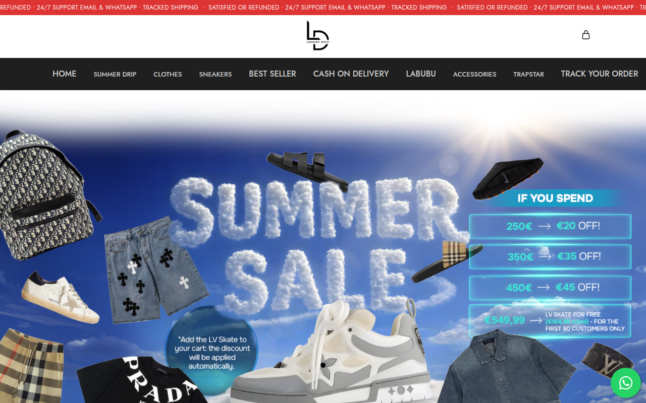 Screenshot van luxury-drip.com