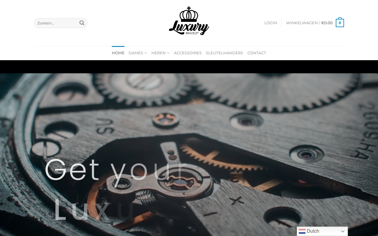 Screenshot van luxurybracelet.nl