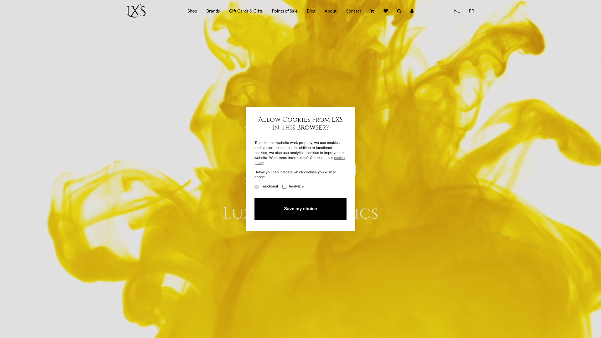 Screenshot van luxurycosmetics.be