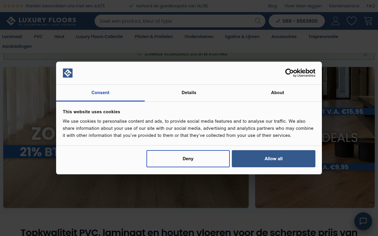 Screenshot van luxuryfloors.nl