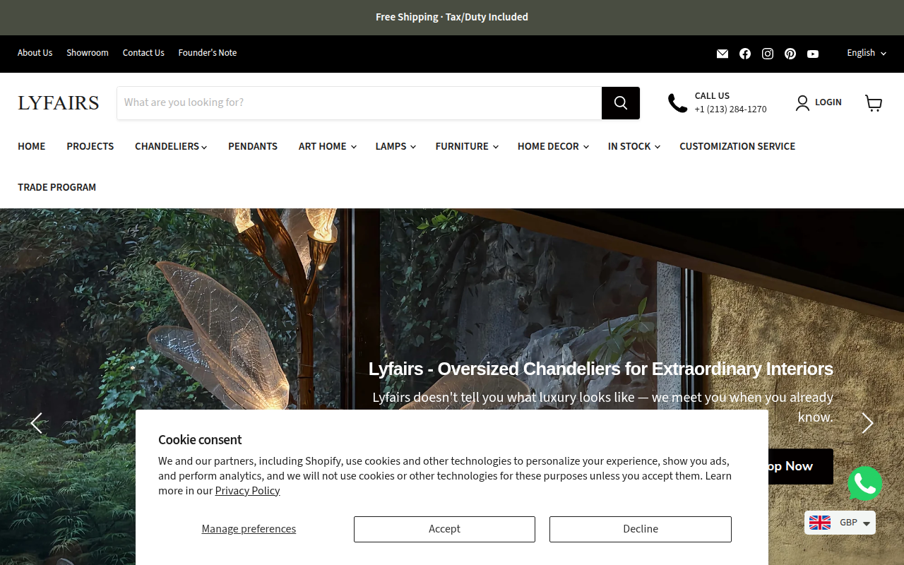 Screenshot van lyfairs.com