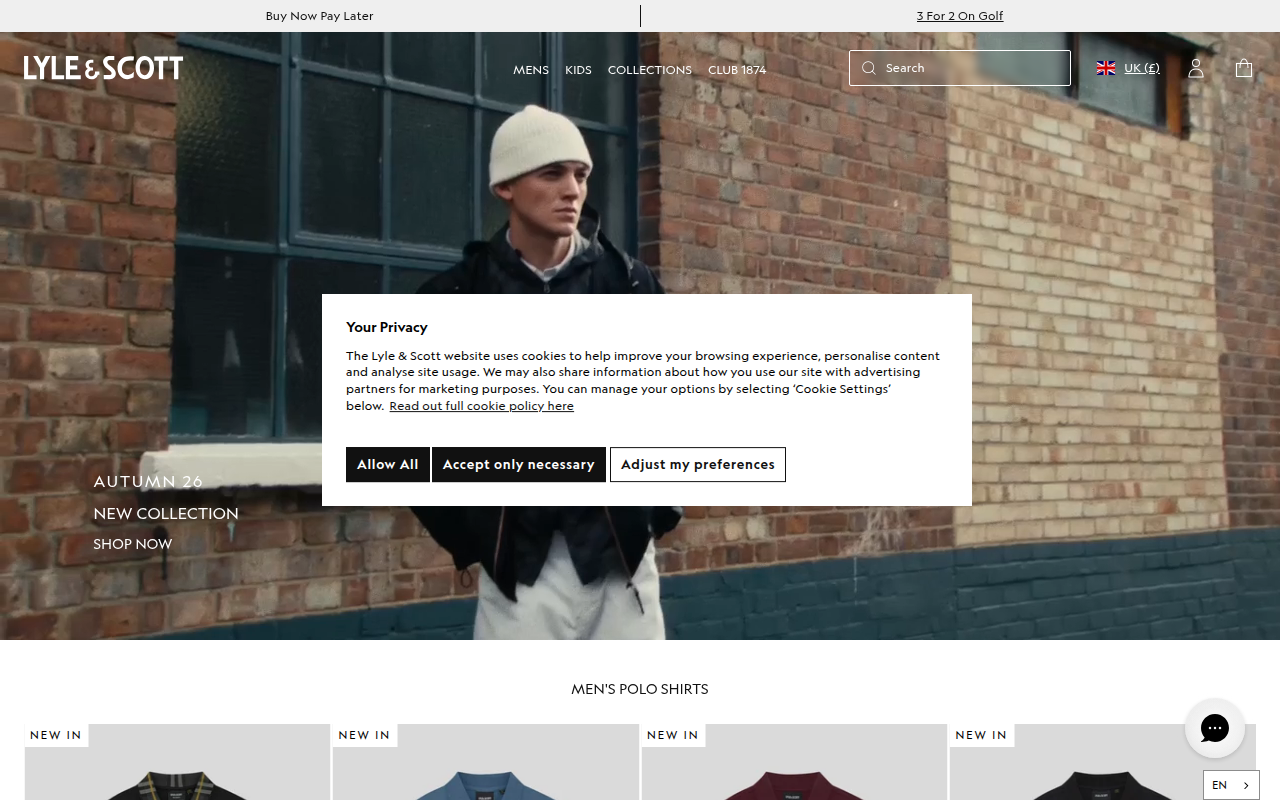 Screenshot van lyleandscott.com