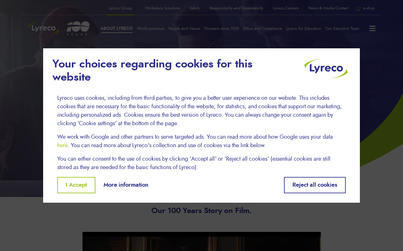 Screenshot van lyreco.com