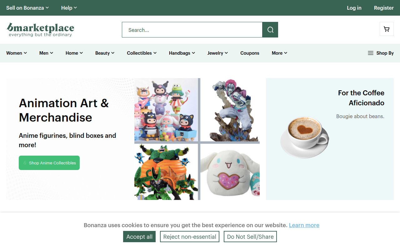 Screenshot van m.bonanza.com